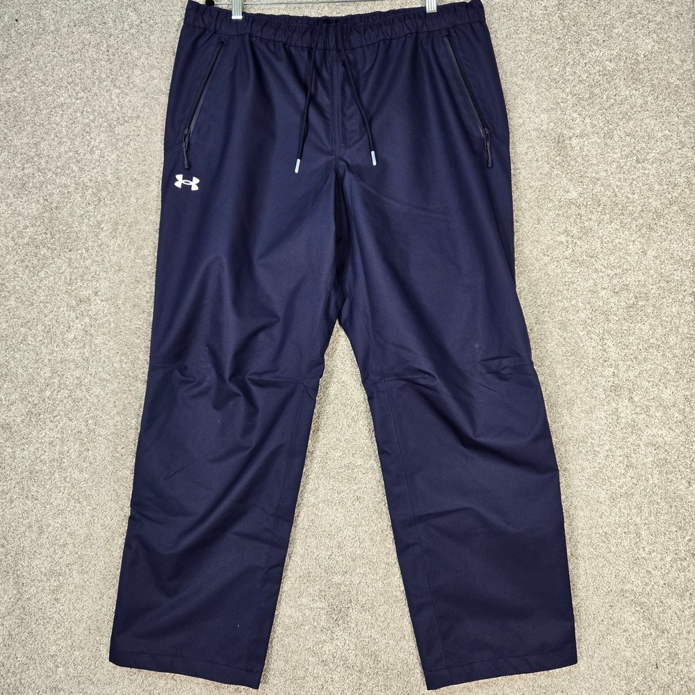 Under Armour UA Stormproof Rain‎ Pants Blue Loose Fit Mens XL (38x31)